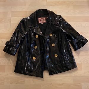Vintage Patent Leather Juicy Couture rain jacket